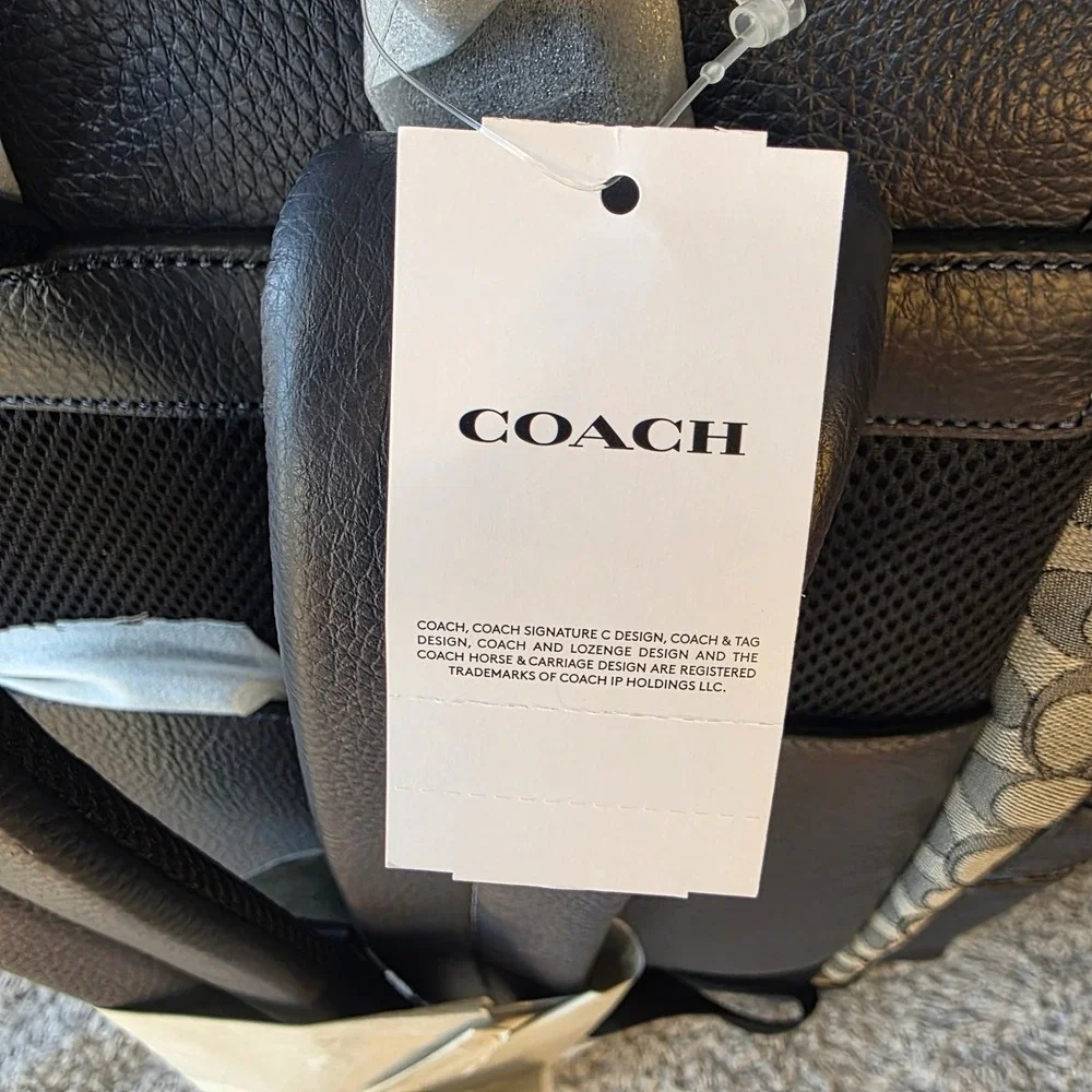 Coach Sprint‎ Backpack Signature Jacquard QB Navy Midnight CE523 NEW WITH TAGS